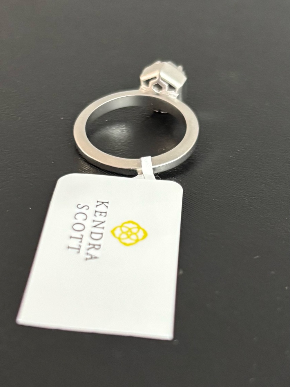 RESERVED FOR @intenselyrisa Kendra Scott Silvertone Platinum Drusy Ring - Picture 7 of 8
